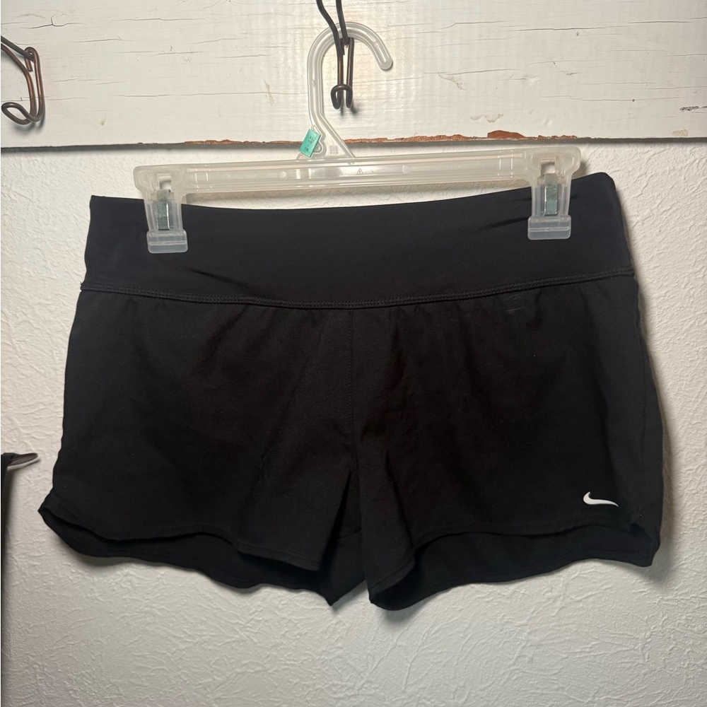 Nike Women's Black Athletic Shorts with Swoosh